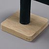 Faux Suede T-Shaped Bar Bracelet Display Stands with Wooden Base AJEW-WH0471-148A-2