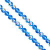 2 Strands Transparent Electroplate Glass Beads Strands EGLA-TA0001-74-1
