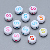 Craft Acrylic Horizontal Hole Letter Beads SACR-S201-11S-1