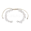 Natural Quartz Crystal Chip Nylon Braided Beaded Bracelet Making AJEW-JB01296-09-1