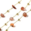 Handmade Natural Carnelian Chip Beaded Chains CHC-F020-09G-19-1