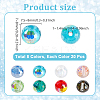 160Pcs 8 Styles Transparent Electroplate Glass Beads EGLA-GA0001-35-2