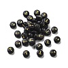 Plating Opaque Acrylic Beads OACR-R005-03T-1