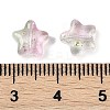Transparent Spray Painted Frosted Glass Beads GLAA-NH0003-01A-3