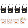 BENECREAT 8Pcs 2 Colors Bear Bouquet Packaging Handbag Holder ABAG-BC0001-43-1