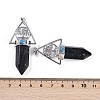 Synthetic Blue Goldstone Faceted Pointed Bullet Big Pendants G-H076-02P-04-3