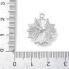 Brass Micro Pave Clear Cubic Zirconia Pendants KK-G545-03P-3