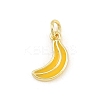 Brass with Yellow Enamel Charms KK-CBADB87-12G-1