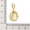 Brass with Cubic Zirconia Pendants KK-G496-04G-3