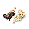 Brass Micro Pave Cubic Zirconia Pendants KK-F917-06G-2