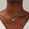 Simple Style Adjustable 316L Surgical Stainless Steel Heart and Initial Pendant Necklaces for Women WG95AEF-11-2