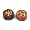 Natural Sandalwood Mala and Brass Finding Beads WOOD-T032-33C-2