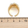 Brass Micro Pave Cubic Zirconia Cuff Rings RJEW-D333-04A-G-5
