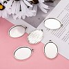 Tibetan Style Alloy Oval Tray Pendant Cabochon Settings LS-TIBEP-A19948-AS-LF-6
