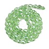 Transparent Electroplate Glass Beads Strands EGLA-N013-T6mm-B13-2