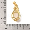 Rack Plating Brass Micro Pave Cubic Zirconia Pendants KK-L220-019G-01-3