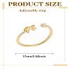1Pc Letter Brass Rhinestone Open Cuff Rings for Women AJEW-LP0004-47N-G-2
