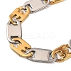 201 Stainless Steel Mariner Link Chain Bracelets BJEW-B078-58GP-2