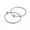 304 Stainless Steel Hoop Earring Settings Ion Plating(IP) STAS-H467-01B-35MM-2