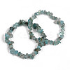 Unisex Chip Natural Apatite Beaded Stretch Bracelets BJEW-S143-54-1