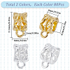 160Pcs 2 Colors Tibetan Style Alloy Tube Bails FIND-SP0001-77-2