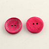 2-Hole Dyed Wooden Buttons BUTT-R031-038-2