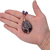 Natural Amethyst Pendants Necklace PW-WG5ED2F-01-4