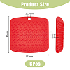 DICOSMETIC 6Pcs 6 Colors Square Silicone Hot Mats for Hot Dishes AJEW-DC0001-14-2