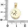 Brass Micro Pave Cubic Zirconia Pendants KK-T070-38G-3