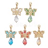Butterfly Angel Glass Pendant Decoration HJEW-MZ00007-1