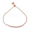 Alloy Crystal Rhinestone Box Chain Slider Bracelets LS-BJEW-F469-01RG-1