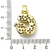 Brass Micro Pave Clear Cubic Zirconia Pendants KK-M279-01G-G-3