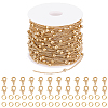 DIY Brass Curb Chain Bracelet Necklace Making Kit DIY-BBC0001-87G-1