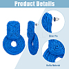 4 Pairs 4 Colors Raffia Grass Donut Dangle Stud Earrings EJEW-FI0002-30-5