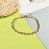 2 Layered Brass Curb Chains Anklets AJEW-AN00311-03-4