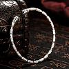 Simple Silver Color Plated Brass Cuff Bangles Torque Bangles BJEW-BB00628-2