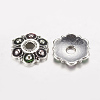 Antique Silver Plated Flower Alloy Enamel Bead Caps LS-ENAM-J556-02AS-1-1