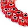Handmade Millefiori Glass Bead Strands X-LAMP-J035-8mm-07-2