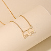 Fashionable Iron Hollow Out Book Pendant Necklaces for Women FS-WG9E5D2-01-2