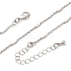Brass Cuboid Link Rolo Chain Necklaces MAK-L045-02P-4