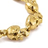 Halloween PVD Vacuum Plating 304 Stainless Steel Skull Link Chain Bracelets for Women Men BJEW-L461-03G-01-2