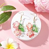 Acrylic Flower Dangle Earrings EJEW-MZ00588-04-1