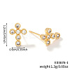 Brass Pave Clear Cubic Zirconia Stud Earrings ZJ0177-2-1