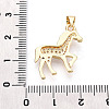 Brass Micro Pave Clear Cubic Zirconia Pendants KK-T080-11G-3