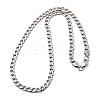6MM 304 Stainless Steel Cuban Link Chain Necklaces for Women Men NJEW-B134-01C-P-4