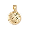 Brass Micro Pave Cubic Zirconia Charms Real 18K Gold Plated KK-G415-39G-03-2