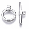 Non-Tarnish 304 Stainless Steel Toggle Clasps STAS-N087-21-1