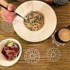 12Pcs 6 Styles Wood Cup Mats AJEW-CJ0001-37-8
