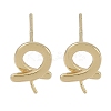 Brass Stud Earring Findings KK-G497-31G-1
