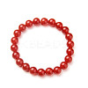 SUNNYCLUE Natural Red Agate Round Beads Stretch Bracelets BJEW-PH0001-8mm-04-2